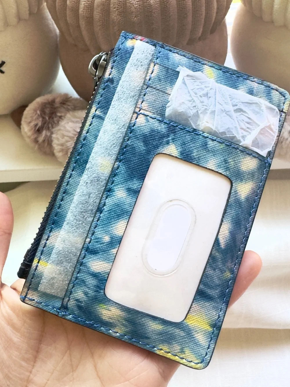 NWT 🌌 Marc Jacobs The Snapshot Logo Top Zip Blue Multi Card Wallet